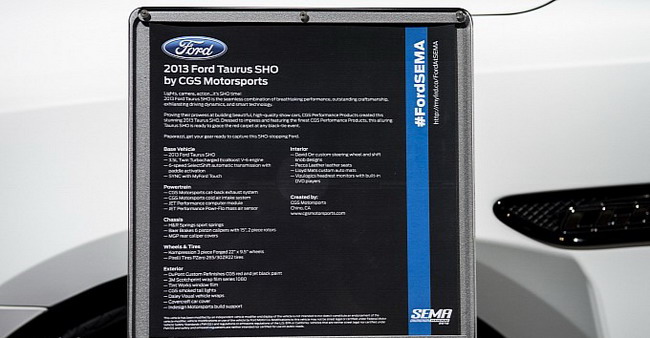 SEMA 2012: Ford Taurus SHO  CGS Motorsports