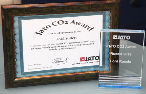 Ford    JATO CO&#8322; Award  